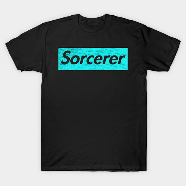 Sorcerer aqua blue T-Shirt by Sendumerindu